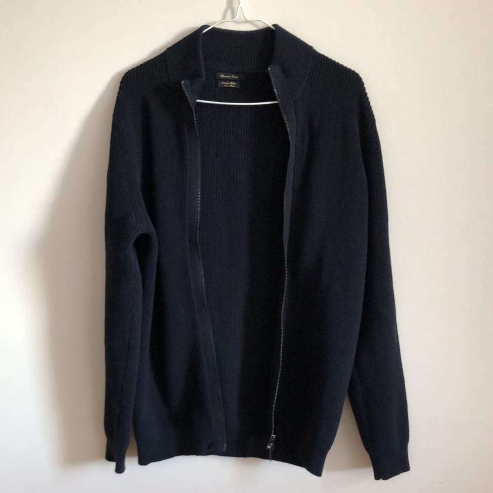 Massimo Dutti blue cotton sweater